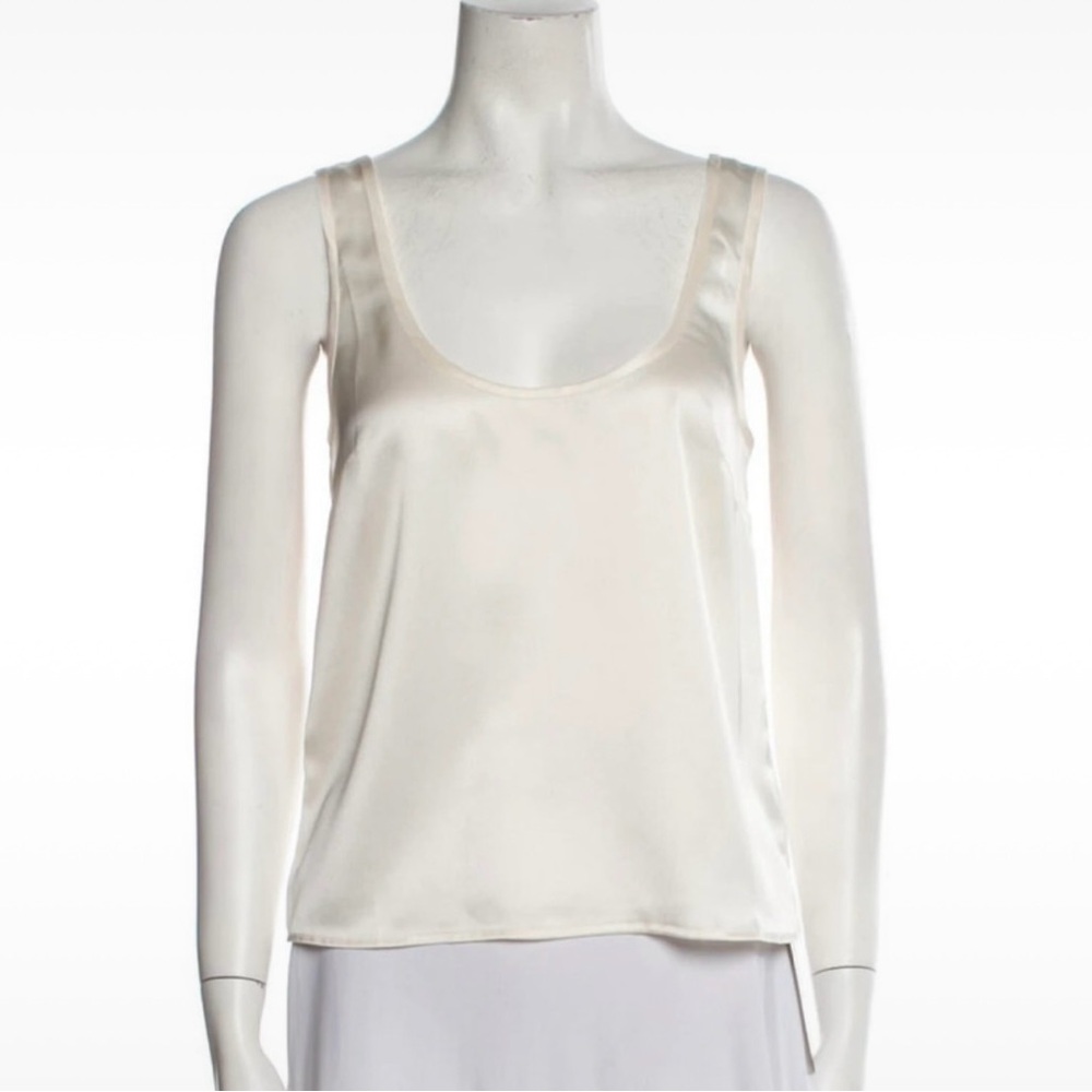 Reformation Cream Satin Camisole Top